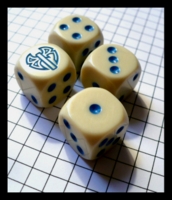 Dice : Dice - Game Dice - Mechwarrior Teal on Tan